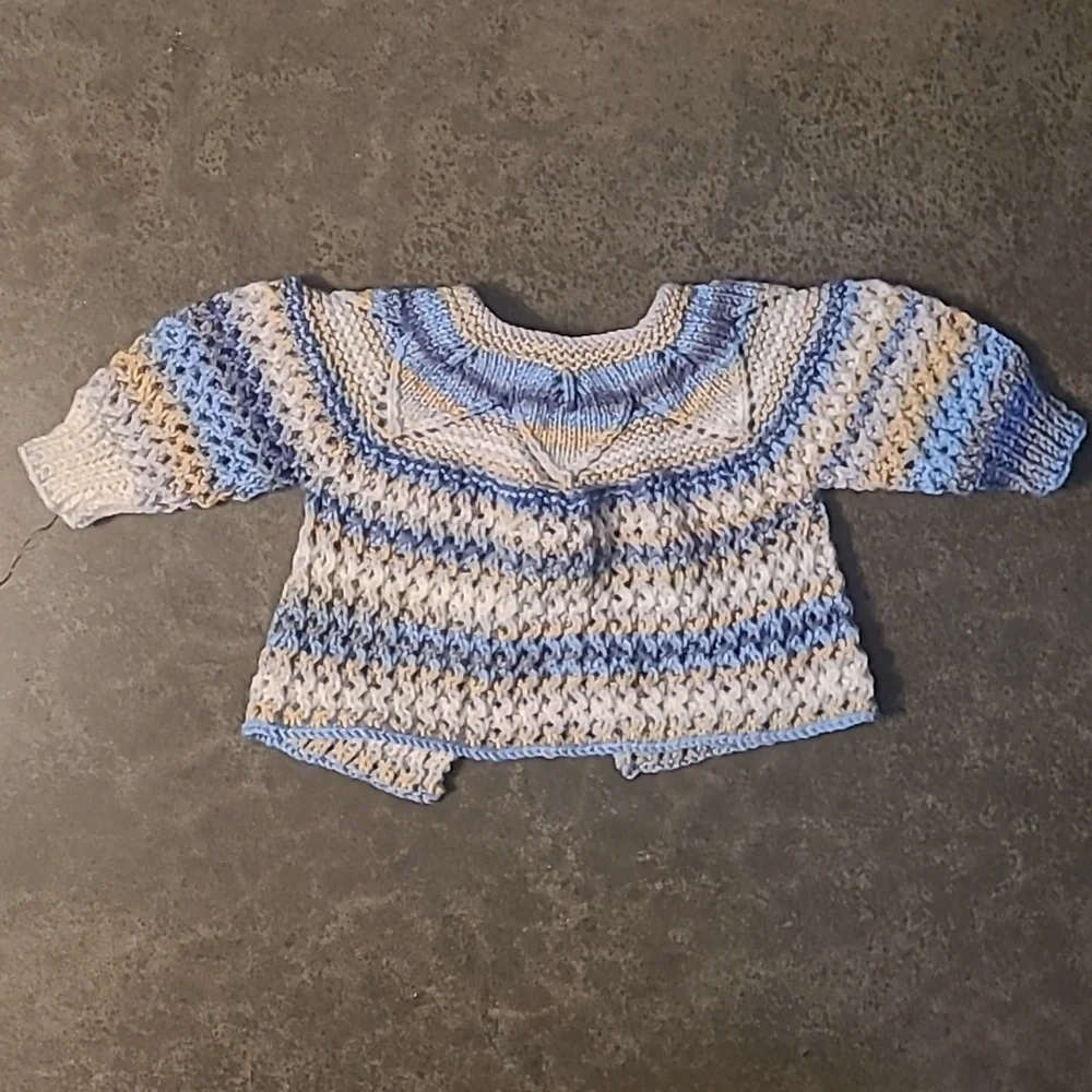 BOHO HANDMADE KNIT BABY CARDIGAN SWEATER